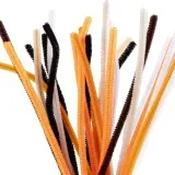 Pfeifenreiniger, L 30 cm, Dicke 6 mm, Halloween Farben, 25 sort./ 1 Pck