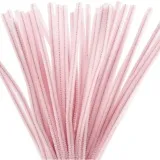 Pfeifenreiniger, L 30 cm, Dicke 6 mm, Rosa, 50 Stk/ 1 Pck