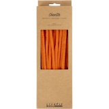 Chenilledraht, L 30 cm, Dicke 6 mm, Orange, 50 Stk/ 1 Pck