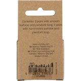Creolen-Ohrringe, D 15 mm, Dicke 3 mm, Vergoldet, 2x2 Paar/ 1 Pck