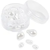Schmuckperlen, Oval, D 6-14 mm, Lochgröße 1,3-1,5 mm, 30 Stk/ 1 Pck
