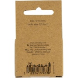 Süßwasserperlen, D 5-6 mm, Lochgröße 0,5 mm, Perlmuttfarben, 60 Stk/ 1 Pck