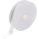 Satinband, B 25 mm, Weiß, 50 m/ 1 Rolle