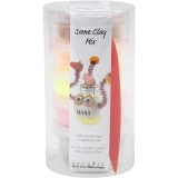 Stone Clay Mix, Harmonie in Rot-Orange, 1 Pck