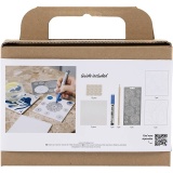 Mini Kreativ Set Dekoration, Porzellanuntersetzer, Blau, 1 Pck