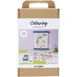 Kreativ Set Ausmalen, Schmetterlinge und Roboter, Fröhliche Farben, 1 Pck