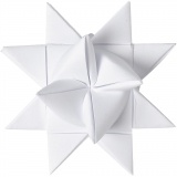 Papierstreifen für Sterne, L 45 cm, D 4,5 cm, B 10 mm, Weiß, 500 Streifen/ 1 Pck