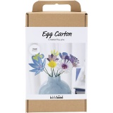Kreativ Set Eierkarton-Blumen, Pastellfarben, 1 Pck