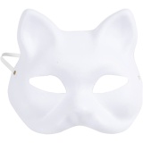 Katzenmaske, H 17,5 cm, B 18,5, Weiß, 1 Stk