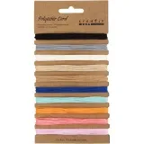 Polyesterschnur, Dicke 0,6 mm, Sortierte Farben, 10x4 m/ 1 Pck