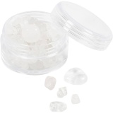 Kristallperlen, Klarer Quarz, D 7-12 mm, Lochgröße 1 mm, Transparente Farben, 63 Stk/ 1 Pck