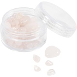 Kristallperlen, Rosenquarz, D 7-12 mm, Lochgröße 1 mm, Rosa, 63 Stk/ 1 Pck