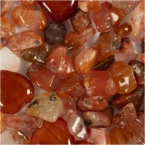 Kristallperlen, Aventurin-Quarz, Größe 7-12 mm, Lochgröße 1 mm, Korallen, 63 Stk/ 1 Pck