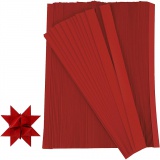 Papierstreifen für Sterne, L 45 cm, B 10 mm, D 4,5 cm, Rot, 500 Streifen/ 1 Pck