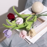Mini Kreativ Set Blumen aus Pfeifenreiniger, Tulpen, Sortierte Farben, 1 Pck