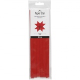 Papierstreifen für Sterne, L 45 cm, B 10 mm, D 4,5 cm, Rot, 100 Streifen/ 1 Pck