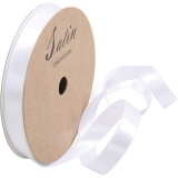 Satinband, B 10 mm, Weiß, 3x10 m/ 1 Rolle