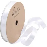 Satinband, B 10 mm, Weiß, 3x10 m/ 1 Rolle