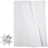 Papierstreifen für Sterne, L 45 cm, D 6,5 cm, B 15 mm, Weiß, 500 Streifen/ 1 Pck