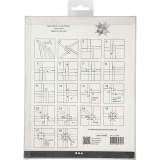 Papierstreifen für Sterne, L 45 cm, D 6,5 cm, B 15 mm, Weiß, 500 Streifen/ 1 Pck