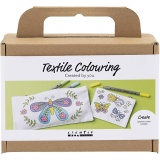 Mini Kreativ Set Stoffbemalen, Schmetterlinge, Pastellfarben, 1 Pck