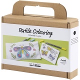 Mini Kreativ Set Stoffbemalen, Schmetterlinge, Pastellfarben, 1 Pck