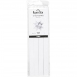 Papierstreifen für Sterne, L 45 cm, B 15 mm, D 6,5 cm, Weiß, 100 Streifen/ 1 Pck
