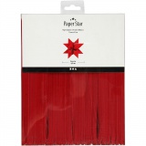 Papierstreifen für Sterne, L 45 cm, B 15 mm, D 6,5 cm, Rot, 500 Streifen/ 1 Pck