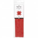 Papierstreifen für Sterne, L 45 cm, D 6,5 cm, B 15 mm, Rot, 100 Streifen/ 1 Pck