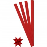 Papierstreifen für Sterne, L 45 cm, D 6,5 cm, B 15 mm, Rot, 100 Streifen/ 1 Pck