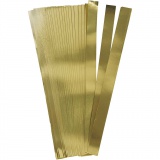 Papierstreifen für Sterne, L 45 cm, D 6,5 cm, B 15 mm, Gold, 100 Streifen/ 1 Pck