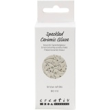 Gesprenkelte Keramikglasur , 999-1060 °C, Deckend, snow white, 60 ml/ 1 Dose