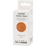 Gesprenkelte Keramikglasur , 999-1060 °C, Deckend, Orange Sunset, 60 ml/ 1 Dose