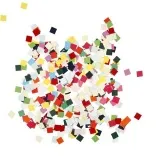 Karton-Mosaik, Quadrat, Größe 10x10 mm, ca. 10000 Stk, 180 g/ 1 Pck