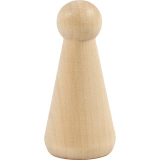 Holzfigurenkörper, Kegelform, H 8 cm, 3 Stk/ 1 Pck