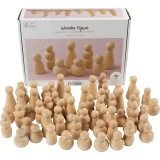 Holzfigurenkörper, H 5-8 cm, 90 sort./ 1 Pck