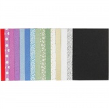 Papierblätter mit Glitter, A4, Blatt 210x297 mm, 150 g, 30 Bl./ 1 Stk