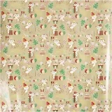 Geschenkpapier, Festliche Affen, B 50 cm, 80 g, 100 m/ 1 Rolle