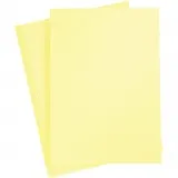 Bastelkarton, A4, Blatt 210x297 mm, 180 g, Hellgelb, 20 Bl./ 1 Pck