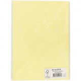 Karton, farbig, A4, Blatt 210x297 mm, 180 g, Hellgelb, 20 Bl./ 1 Pck