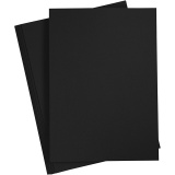 Karton, farbig, A4, Blatt 210x297 mm, 180 g, Schwarz, 20 Bl./ 1 Pck