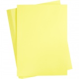Karton, farbig, A2, Blatt 420x594 mm, 180 g, Hellgelb, 100 Bl./ 1 Pck