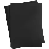 Bastelkarton, A2, Blatt 420x594 mm, 180 g, Schwarz, 100 Bl./ 1 Pck