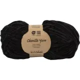 Veloursgarn, L 105 m, Nadel 5-6, Schwarz, 100 g/ 1 Knäuel