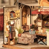 DIY-Miniatur-Zimmer, Buchladen, H 17 cm, L 18 cm, B 25 cm, 1 Stk