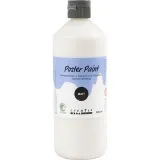 Temperafarbe, Matt, Halbdeckend, Weiß, 500 ml/ 1 Fl.