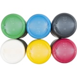 Temperafarbe, Matt, Halbdeckend, Sortierte Farben, 6x500 ml/ 1 Pck