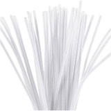 Pfeifenreiniger, L 30 cm, Dicke 4 mm, Weiß, 50 Stk/ 1 Pck