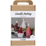 Kreativ Set Kerzengießen, Weihnachtsmann, Matt transparent, Rot, 1 Pck