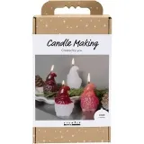 Kreativ Set Kerzengießen, Weihnachtsmann, Matt transparent, Rot, 1 Pck